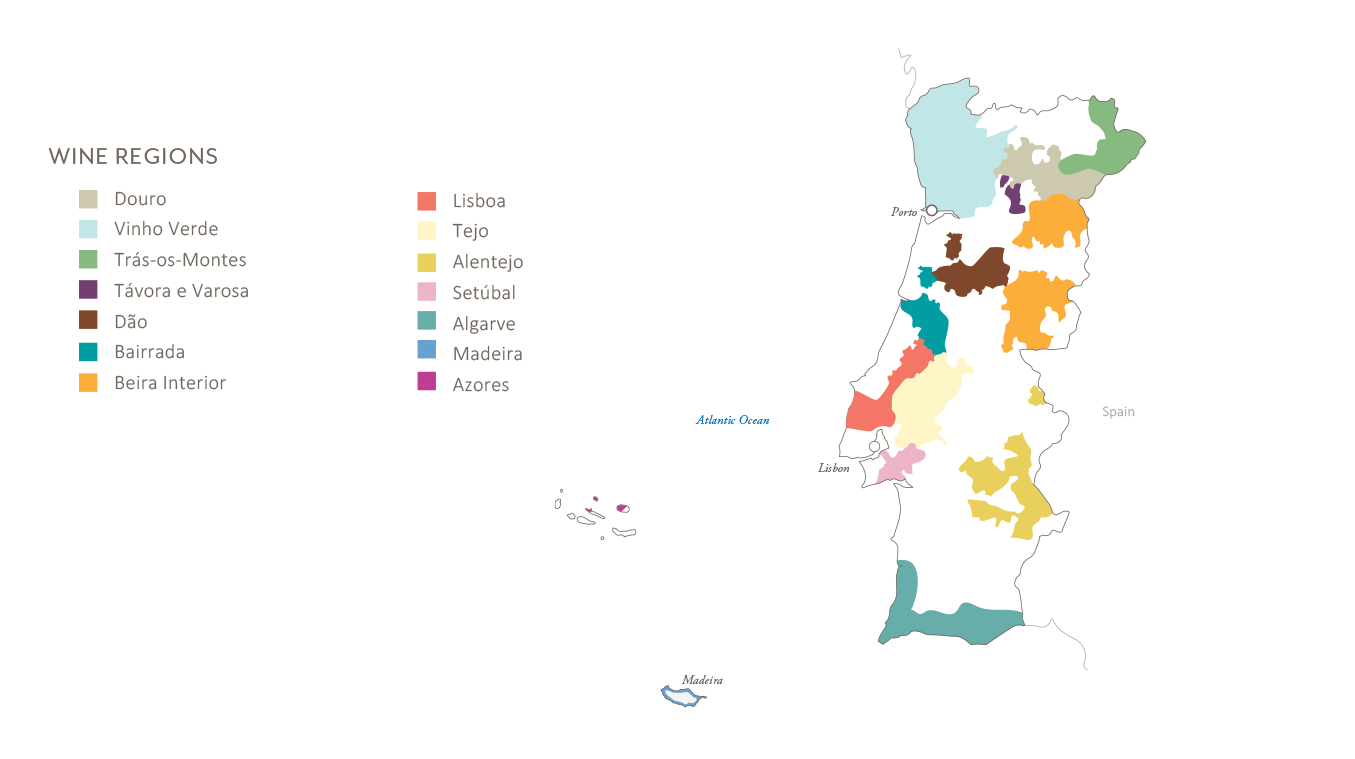 Portugal Wine Regions Map