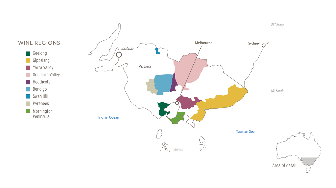 Australia Wine Regions Map