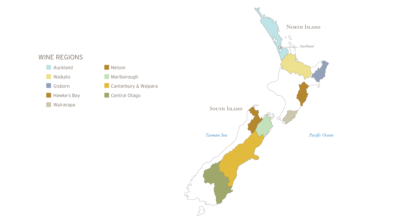 New Zealand Wine Region Map